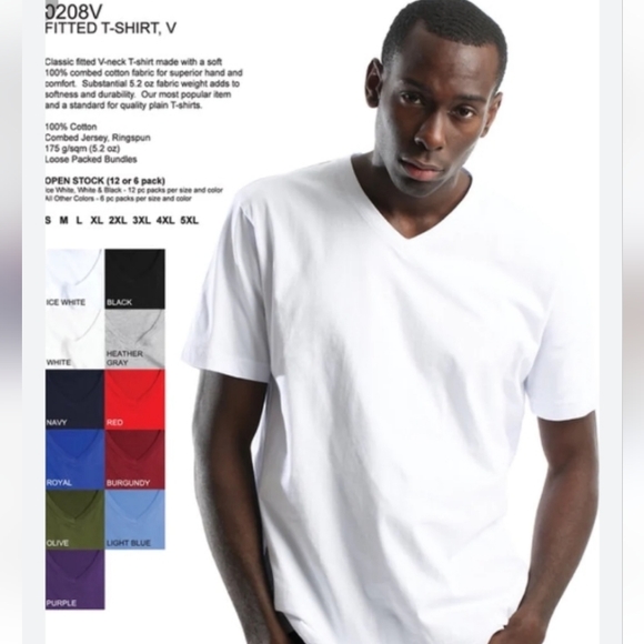 CityLAB Men's 3pk 100% cotton multi colored under shirts - Picture 4 of 6